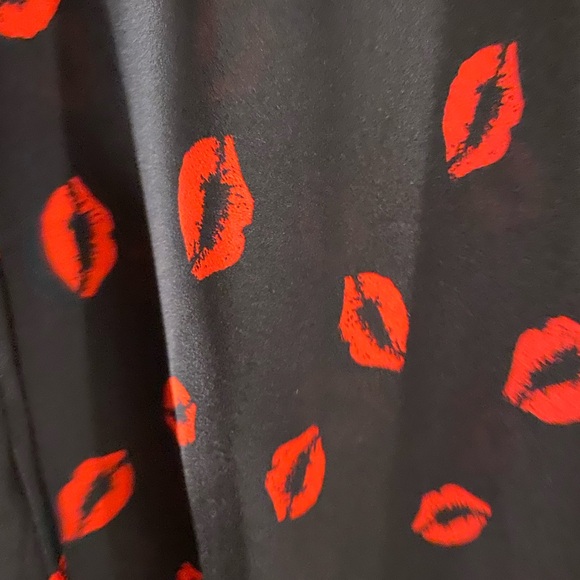 Inspired Hearts Black and Red Lip Print Dress - Picture 7 of 9